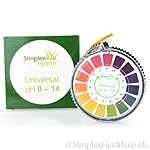 SimplexHealth pH-Indikator Lackmus-Test Papier-Streifen Roll, 0-14 Für Wasser Urin und Speichel - 5 Meter