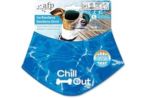 ALL FOR PAWS - Bandana refrigerante per cani, bandana a raffreddamento istantaneo per animali, sciarpa traspirante per cani e gatti, collare refrigerante per l’estate, S, colore: blu