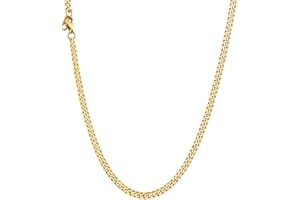 U7 Stylish Cuban Chain for Men Women, Silver/18K Gold/Black Tone, Sturdy and Durable Chain Necklace, Width 3/6/9/12mm, Length 14"/18"/20"/22"/24"/26"/28"/30", Send Gift Box