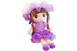 LICHENGTAI Bambola di Peluche per Bambine, Bambola di Pezza Bambola Coccola Bella Bambola, Vestiti E Baby Doll Bambola Coccola Bambola Bambola Giocattoli di Peluche per Bambini Ragazze Regali, 45CM