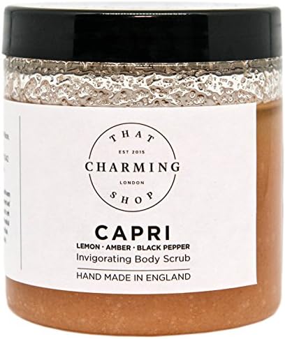 Capri Body Scrub - Lemon - Amber - Pepper - Scrub - Body Scrubs - Skincare For Men - Gifts For Him - Gifts From Italy - Italy Gifts
