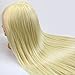 30Inch Long Smooth 100% Synthetic Blonde Hair Hairdressing Styling Head Doll Mannequin Training Head Tools Braiding Cutting Model with Clamp #613