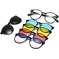 Mofish Magnetic PC 5-Piece Mirror Men/Women Polarized Sunglasses Myopia Glasses Rack Dual Use Flat Light Mirror Night Vision Mirror