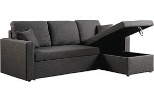 Habitat et Jardin Sofá esquinero Convertible Alain - 3 plazas - Gris