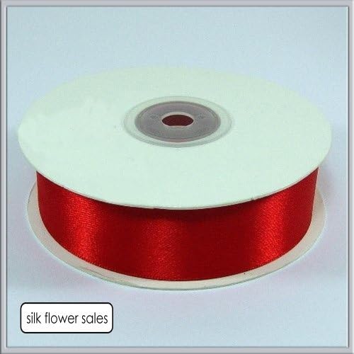 crystal innovation Double faced satin ribbon 25mm- 25m- red