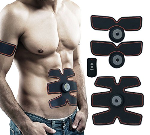 AOSTO Estimuladores eléctricos, EMS Músculo Toner,Ejercicios de gimnasio y Fitness en casa Estiramiento de los