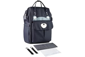SONARIN Grande Capacità Zaino Fasciatoio Alla Moda,Borsa per Pannolini Multifunzione Impermeabile Zaino Mamma Neonato Borsa Fasciatoio da Viaggio con Fasciatoio & Ganci per Passeggino