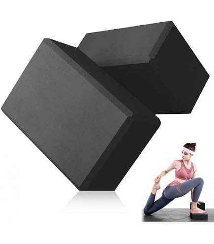 Blocchi per yoga e yoga, in morbida schiuma, antiscivolo, per yoga, fitness, pilates, stretching e tonificazione