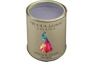NICOLA VERNICI Vernice Vintage Chalk Shabby a Base di Acqua, per Interni ed Esterni, Aspetto Opaco, Made in Italy, Colore Lavanda - Formato 1 lt