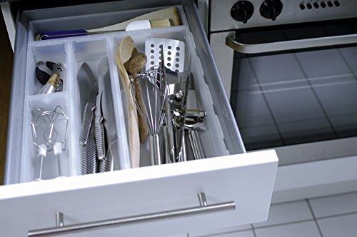 Rotho 1788000096 Schubladen Ordnungssystem aus Kunststoff, transparenter Schubladenorganizer, flexibel und modular einsetzbar, hergestellt in der Schweiz, Mass 15 x 8 cm - 3