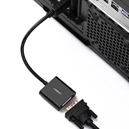 Aktive Displayport auf DVI Adapterkabel UGREEN DP Stecker zu DVI Buchse Konverter AMD/ATI Eyefinity kompatibel 1080p für Grafikkarten / Apple und PC / Beamer / Monitor - 8