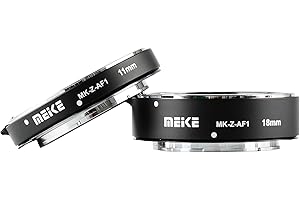 Meike MK-Z-AF1 Metall-Autofokus-Makro-Erweiterungsringadapter (11 mm + 18 mm) für Nikon-Z5-, Z6-, Z7- und Z50-Kameras
