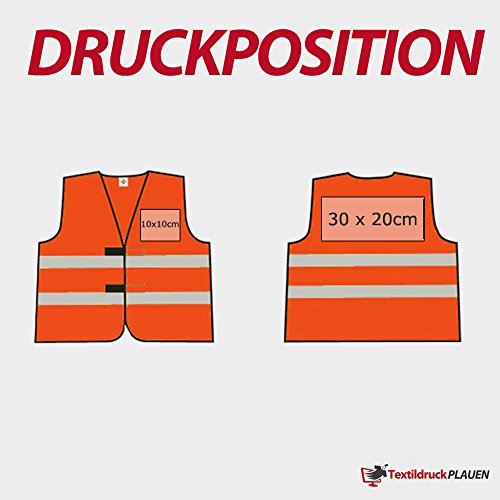 25 Sicherheitswesten bedruckt Warnweste bedrucken EN ISO 20471 Unisize - 4