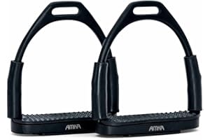 AMKA Stirrups with Joint Black Safety Stirrups in 10, 12 and 13 cm Tread Width