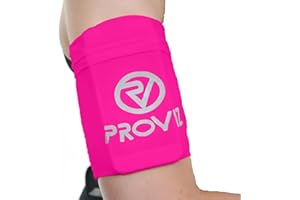 Proviz Y-Fumble Reflective Unisex Phone Arm Pocket Hi Visibility Armband for Sports Running Cycling Gym Exercise, Pink, L