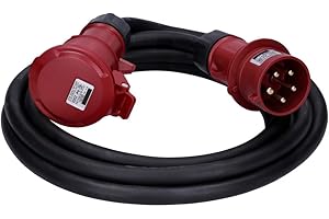 Voxura CEE-Kabel Verlängerungskabel Starkstromkabel 5-polig 400V H07RN-F 5G 6 32/5 32A IP44 Starkstrom 5m