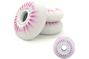 SSCYHT 4 PCS Roues de Roller en Ligne, avec Roues de Skate Flash LED Roue de Remplacement 60mm/62mm/64mm/68mm/70mm/72mm/76mm/80mm Rouleau Inline pour Enfants et Adolescents