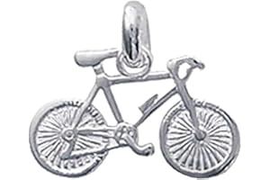 NKlaus argent original 925 argent sterling pendentif vélo Bike 9x17mm 5117