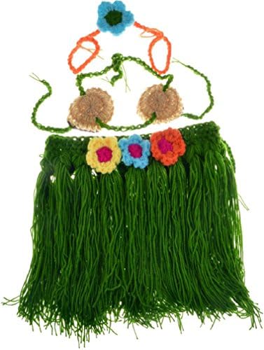 Lamaara® Baby Photography Clothes,Cut Baby Knitting Clothes,Hand made Newborns Hundred days Photography Clothes (Grass skirts)