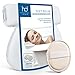 Produktbild HYGGENDAHL Badewannenkissen weiß mit 7 starken Saugnäpfen | Nackenkissen für Badewanne, Jacuzzi & Whirlpool | Badekissen mit Badeschwamm