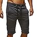 Produktbild Herrenmode Sommer kurze Hose Pants Herren Cargohose Sweatshorts Slim Fit Stretch Chino-Shorts kurze Hose Fitnesshose Trainingshose Jogger Stretch Fitness Hose Sweat-Shorts kurze Hose Sport-Shorts Laufhose Pants Sweatpant Männer Loose Hose Fitness Hose LMMVP (M, Grau)