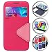 Produktbild Roar Galaxy S8 Tasche Klapphülle Hülle Handyhülle Flip Case mit Fenster, Premium Etui Schutzhülle geeignet für Samsung Galaxy S8, Pink Rosa