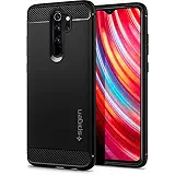 Spigen Rugged Armor Back Cover Case Designed for Xiaomi Redmi Note 8 Pro - Matte Black