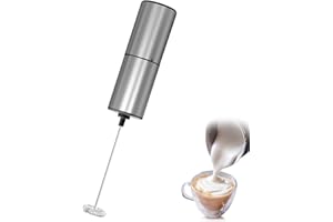 COKUNST Milk Frother Handheld,Battery Powered Mini Whisk,Portable Drink Mixer Mini Foam Maker for Matcha Coffee, Latte, Cappuccino, Hot Chocolate