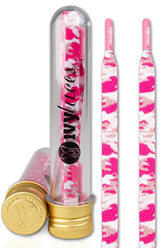 Preisvergleich Produktbild Ivybands® / IVYLACES® Pink Camouflage / Premium Schnürsenkel / Schuhband ILACE032