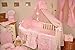 Stunning Baby Canopy / Mosquito Net for Cot + Fitting / Holder - Pink Stars
