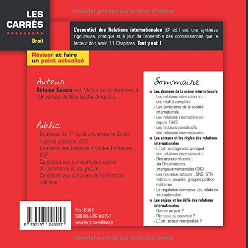 Book's Cover of L'Essentiel des Relations internationales 2015-2016, 8ème Ed.