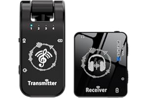 REACHMALL Audífonos de monitoreo, sistema de monitor intraural inalámbrico con transmisor y receptor para escenario, transmisión inalámbrica de monitor de auriculares