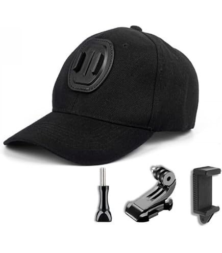 Casquette Baseball Avec Support Caméra GoPro – Compatible Hero, Akaso, Insta360, DJI Et Plus