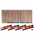 Gioconda Koh-I-Noor Soft Pencil Set 48 Pastel Pencils with Sharpener