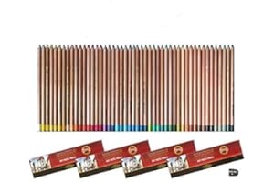 Koh-I-Noor Lot de crayons 48 pastel Gioconda à la mine tendre - Taille-crayon inclus