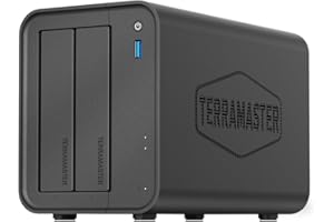 TERRAMASTER F2-425 - NAS 2 Baies - Processeur Quad-Core N5095, 4GB Mémoire DDR4, LAN 2.5GbE, Serveur Multimédia de Stockage en Réseau pour Utilisateurs Domestiques (sans Disque)