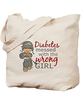CafePress–Combat Girl Diabetes–Leinwand Natur Tasche, Reinigungstuch Einkaufstasche
