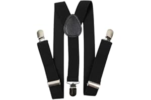 SE® Tirantes para Pantalones Hombre, 35mm de ancho, en 7 Colores Disponibles| Tirantes Hombre con 3 Clips Resistentes| Accesorio para Traje Fiesta Boda