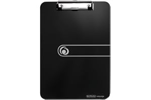herlitz 11205663 Porte-Bloc A4 en PP avec mécanisme de serrage/œillet de suspension Noir