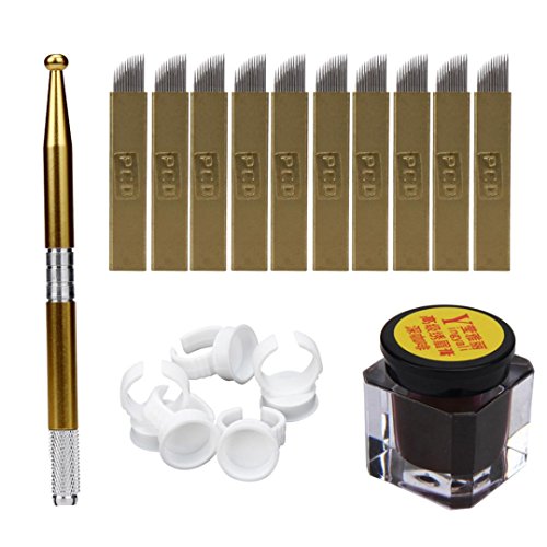 Yogogo Microblading Permanent 3D Make-up Augenbraue Tattoo Needle Pen Pigment-Kit