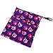 2-Zip Washable Baby Cloth Diaper Nappy Bag Elephant Pattern Purple Background