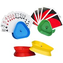 Zocipro Porte-Cartes à Jouer Support Carte Mains Libres,Support de Poker Debout en Plastique pour Enfants, Support de Jeu de Carte,Organisateur Poker Dos/Uno Porte-Cartes pour Adultes,Enfants