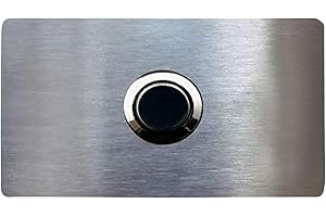 TronicXL Design V2A Stainless Steel Bell Plate - Made in Germany - Rectangular Flush-Mounted Bell Sign - House Doorbell Bell Push Bell Plate Stainless Steel Button