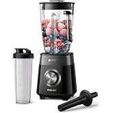 Philips Blender Series 5000 - G&uuml;&ccedil; 1200W, Cam Hazne, 2L Toplam Kapasite, 3 Hız + Pulse, Karıştırma ve Yanınızda G&ouml;t&uuml;rme İ&ccedil;in Ş