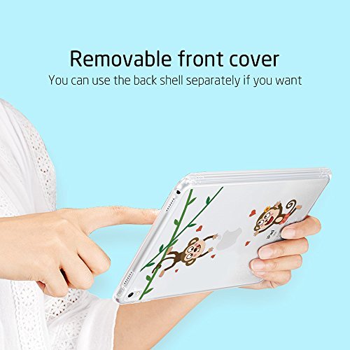 iPad Pro 9.7 Hülle, ESR® Auto aufwachen/Schlaf Funktion Ledertasche mit Durchschaubar Rückseite Abdeckung mit Muster Schutzhülle für iPad Pro 9.7 (Affe) - 5