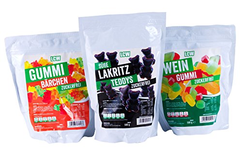 Süßigkeitenmix – zuckerfreie Gummitiere (3 x 500 g)
