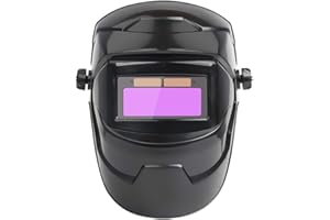 DEECOZY Welding Mask Auto Darkening, Solar Welding Mask for Eye Face Protection, Adjustable Lightweight and Comfortable Welding Helmet with Shade Range 9-13, for TIG, MIG, Arc Weld Grinding（Black）
