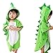 Produktbild Zinsale Cartoon Dinosaurier Kinder Kapuzen Strand Badetuch Weiche Baumwolle Kapuzenhandtücher Poncho Badetücher Kinder Bademantel Decke (Grün, 70x140cm)