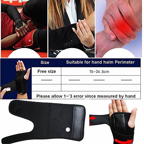 1 Stück rechts oder links Hand Träger herausnehmbare Schiene Handgelenkbandage Handgelenkstütze für Karpaltunnelsyndrom, Sehnenscheidenentzündungen, Schmerzen mouse-hand-Syndrom und Sport Verletzungen - 6