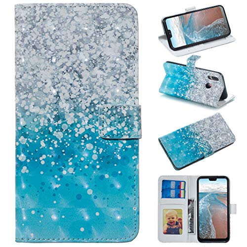 Preisvergleich Produktbild MeganStore P20 Lite Hülle, Lederhülle Buch mit [Klappständer] [Kartenfächer] [Magnetverschluss], Vollkörperschutz Hülle für Huawei P20 Lite 1#